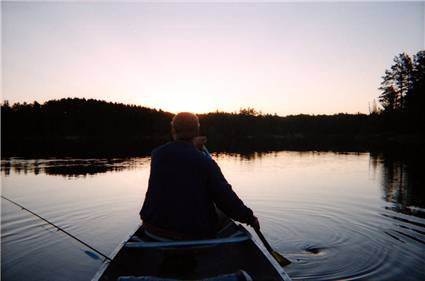 Canoeing at Sunset